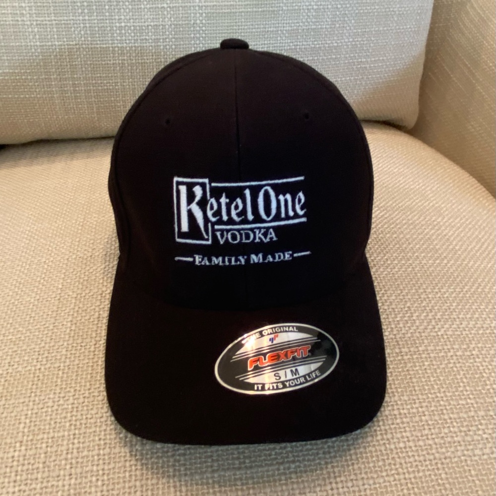 Travis Mathew Flex Fit Cap Ketel One Vodka Black Cap w White Embroidery/ S-M
